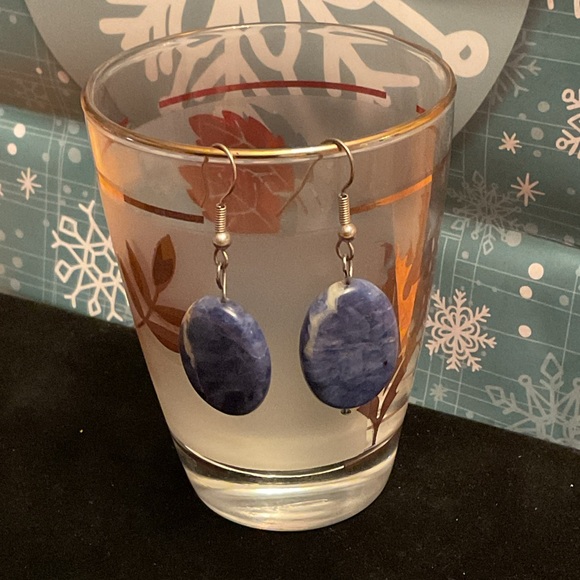 Handcrafted Sodalite Gemstone Earrings - Picture 1 of 3